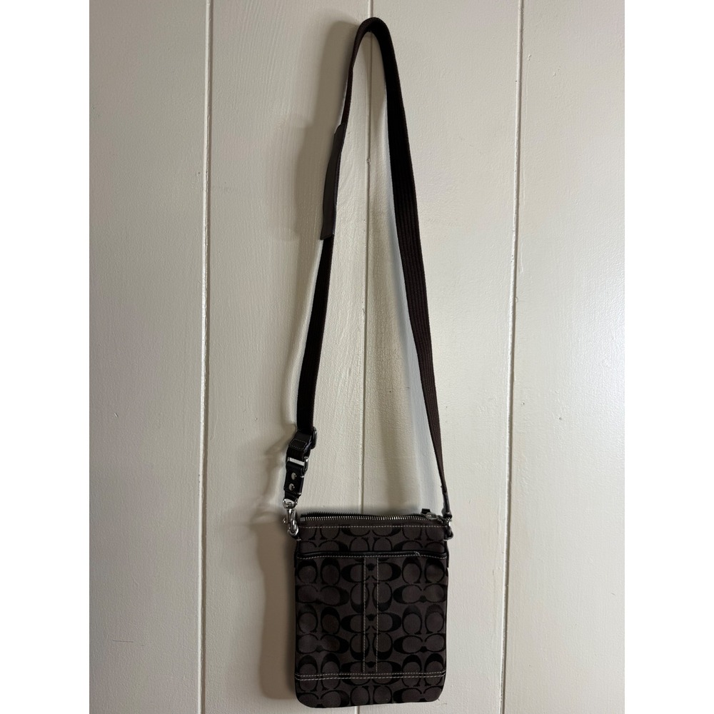 Coach Signature Crossbody Bag Women's Canvas Purse Small Handbag Designer